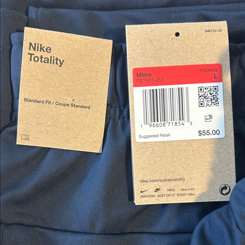 Bundle of 3 pair Nike Totality Standard Fit, Dry-Fit Navy Athletic Pants. NWT. - Picture 2 of 8